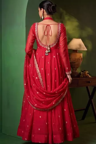 Women Ethnic Motifs Embroidered Empire Kurta with Pyjamas & With Dupatta