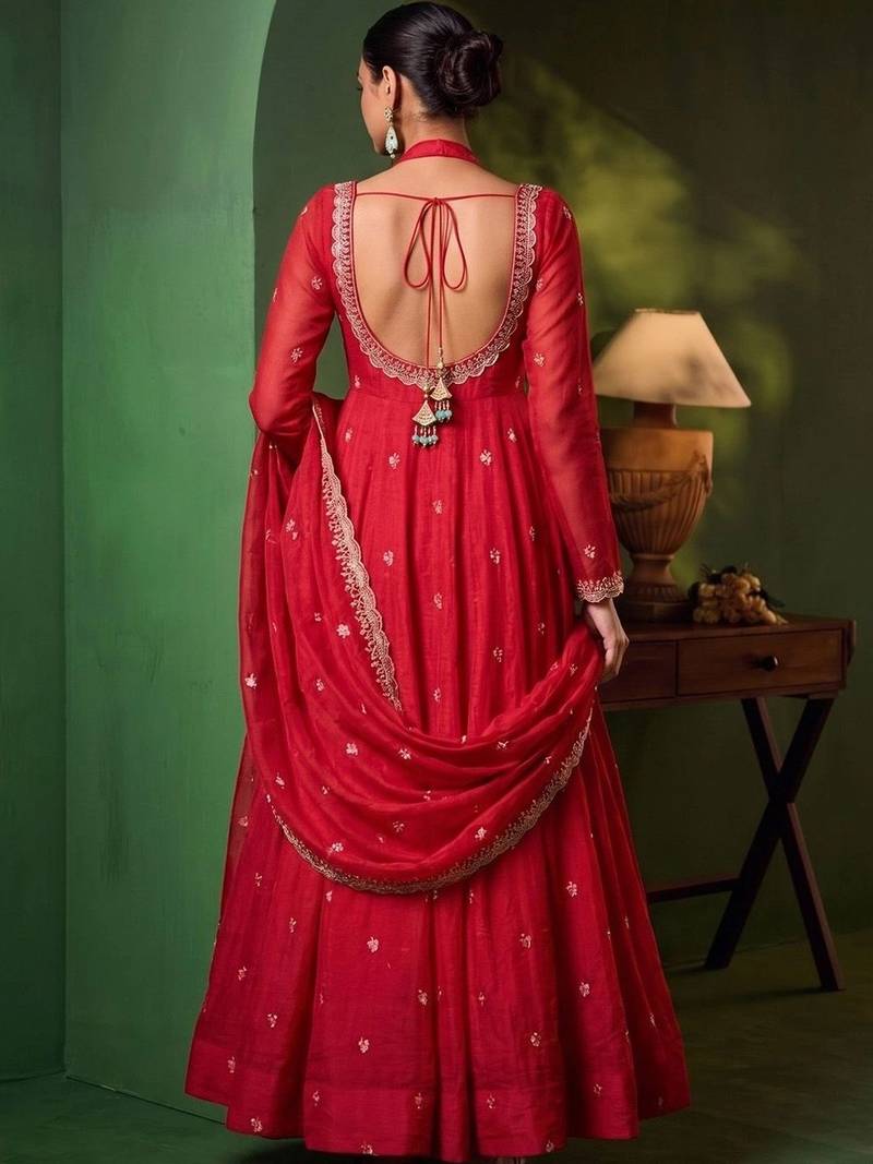 Women Ethnic Motifs Embroidered Empire Kurta with Pyjamas & With Dupatta
