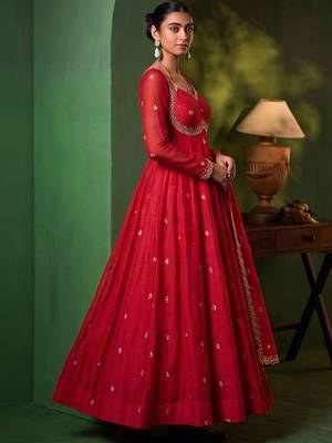 Women Ethnic Motifs Embroidered Empire Kurta with Pyjamas & With Dupatta 3
