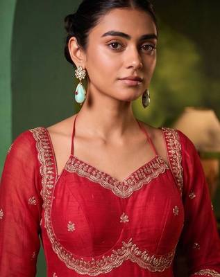 Women Ethnic Motifs Embroidered Empire Kurta with Pyjamas & With Dupatta 7