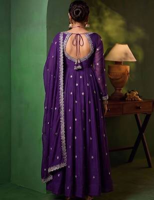 Women Ethnic Motifs Embroidered Empire Kurta with Pyjamas & With Dupatta 2
