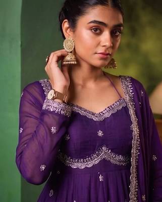 Women Ethnic Motifs Embroidered Empire Kurta with Pyjamas & With Dupatta 3