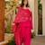 Rani embroidered silk crepe patiala set with chinnon dupatta