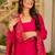 Rani embroidered silk crepe patiala set with chinnon dupatta