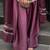 Onion embroidery work silk crepe patiala pant suit set with net dupatta