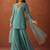 Rama embroidery work chanderi silk palazzo salwar suit set with organza silk dupatta