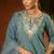Rama embroidery work chanderi silk palazzo salwar suit set with organza silk dupatta