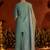 Rama embroidery work chanderi silk palazzo salwar suit set with organza silk dupatta