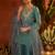 Rama embroidery work chanderi silk palazzo salwar suit set with organza silk dupatta