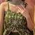 Green embroidery work georgette palazzo salwar suit set with georgette dupatta