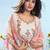Off white embroidery work cotton chex stitched salwar suit set with soft silk dupatta