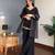 Black embroidery work silk crepe palazzo salwar suit set with organza silk dupatta