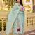 Rama embroidery work cotton butti stitched salwar suit set with chanderi dupatta