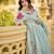 Rama embroidery work cotton butti stitched salwar suit set with chanderi dupatta