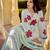 Rama embroidery work cotton butti stitched salwar suit set with chanderi dupatta