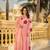 Pink embroidery work cotton butti stitched salwar suit set with chanderi dupatta