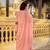 Pink embroidery work cotton butti stitched salwar suit set with chanderi dupatta
