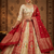 Red embroidered sequin lehenga choli with blouse