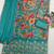 Sky blue embroidered chinon semi-stitched palazzo style salwar suit