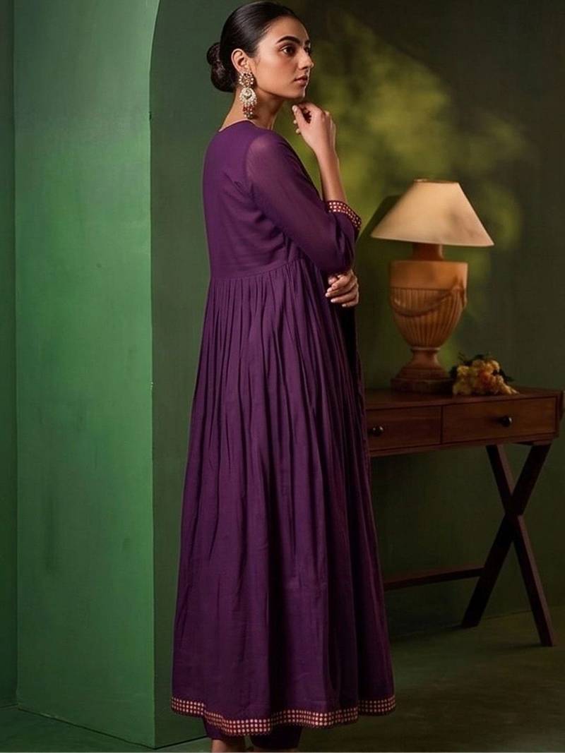 Women Ethnic Motifs Embroidered Empire Thread Work Kurta with Trousers & With Dupatta