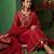 Women Ethnic Motifs Embroidered Regular Thread Work Chanderi Cotton Kurta with Trousers & With