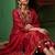 Women Ethnic Motifs Embroidered Regular Thread Work Chanderi Cotton Kurta with Trousers & With