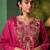 Women Ethnic Motifs Embroidered Regular Thread Work Chanderi Cotton Kurta with Trousers & With