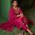 Women Ethnic Motifs Embroidered Regular Thread Work Chanderi Cotton Kurta with Trousers & With