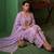 Women Floral Embroidered Regular Thread Work Chanderi Cotton Kurta with Palazzos & With Dupatta