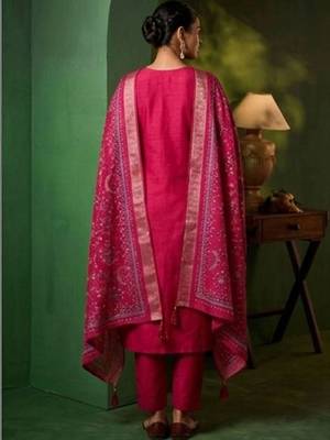 Women Ethnic Motifs Embroidered Regular Thread Work Kurta with Trousers & With Dupatta 2