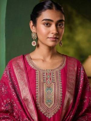 Women Ethnic Motifs Embroidered Regular Thread Work Kurta with Trousers & With Dupatta 4