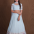Women's  Sky Blue Silk Zari  Embroidery Work Lehenga Choli