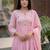 Women Floral Embroidered Empire Thread Work Kurta with Palazzos & With Dupatta