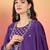 Floral Embroidered Thread Work Kurta With Palazzos & Dupatta