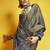 Gray silk blend handloom weaving festival wear saree