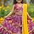 Purple floral lehenga choli