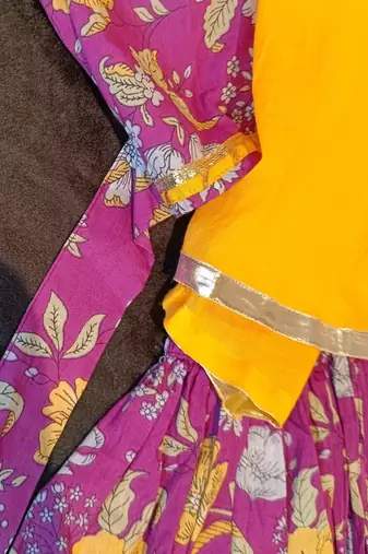 Purple floral lehenga choli
