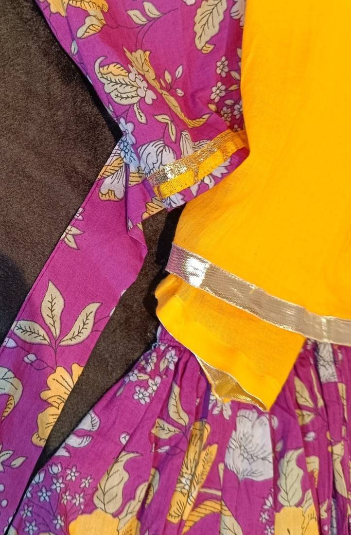 Purple floral lehenga choli