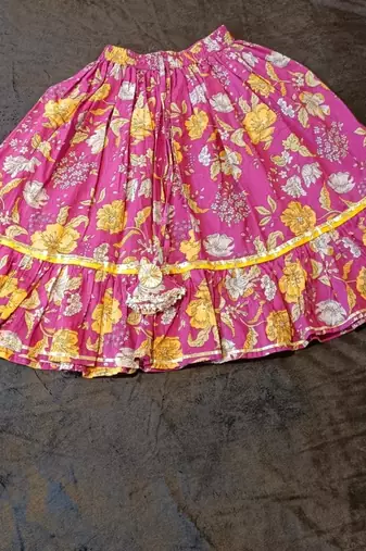 Purple floral lehenga choli