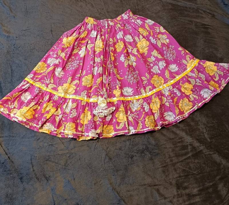 Purple floral lehenga choli