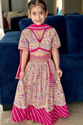 Pink paisley lehenga