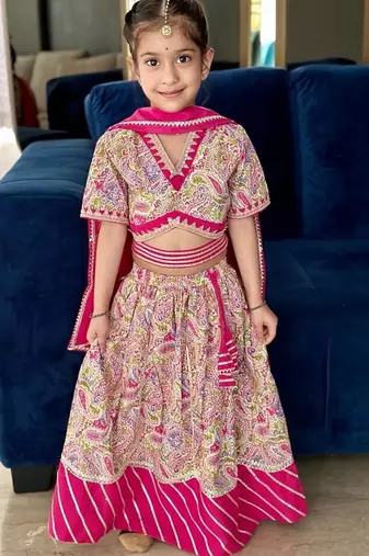 Pink paisley lehenga
