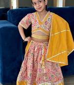 Mustard paisley lehenga