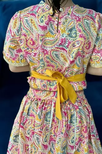 Mustard paisley lehenga