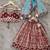 Maroon block print lehenga