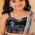 Black discharge print lehenga