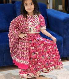 Pink patola print lehenga