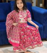 Pink patola print lehenga