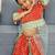 Red kaudi floral lehenga