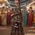 Black block print lehenga